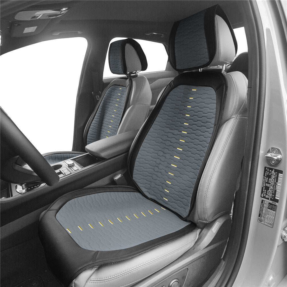 Colorful Ultra Car Seat Cushions - Front Set Gray