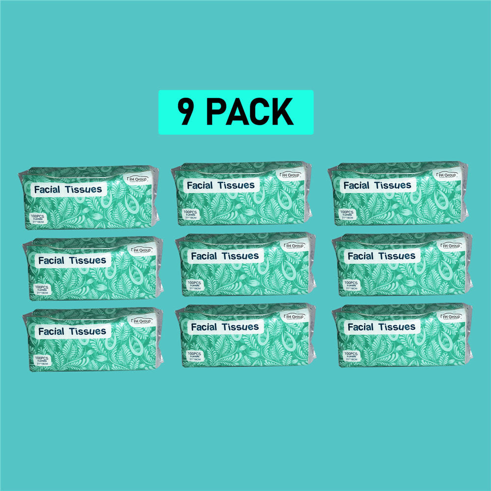 Soft Facial Tissue Refills, Multiple Packs 9 Pack