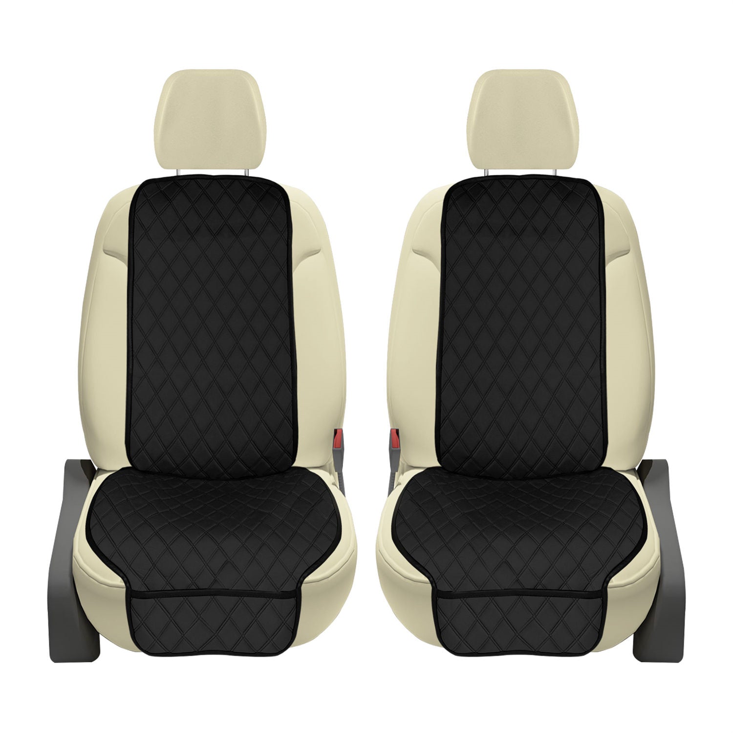 NeoSupreme Seat Protectors - Front Set - 2pc Solid Black