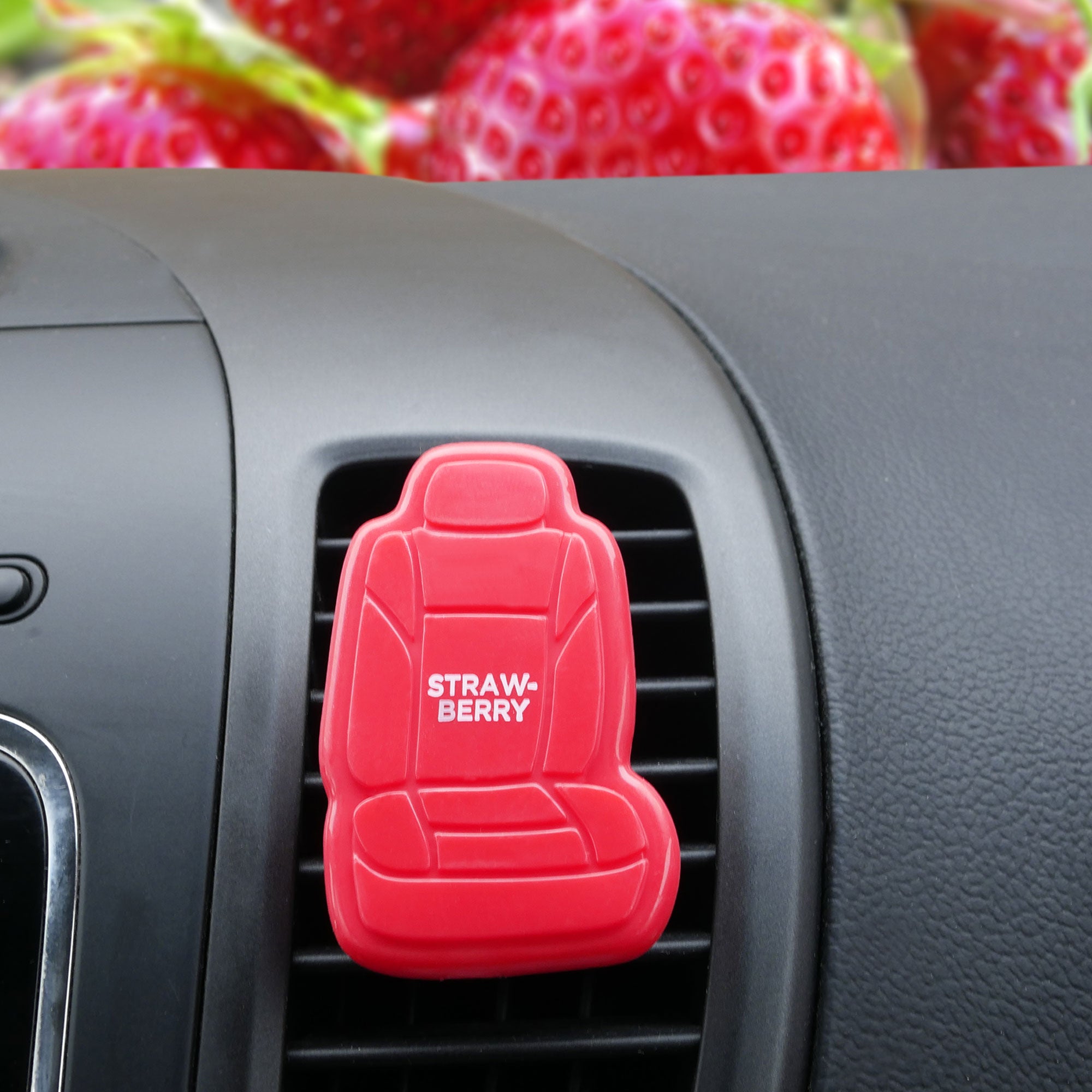 FH Group Vanilla 3D Scented Cream Air Freshener 1-Pack Clip-On Non-Toxic,  Plastic Alcohol-Free Fragrance Oil Car Seat Shape Long Lasting for Cars