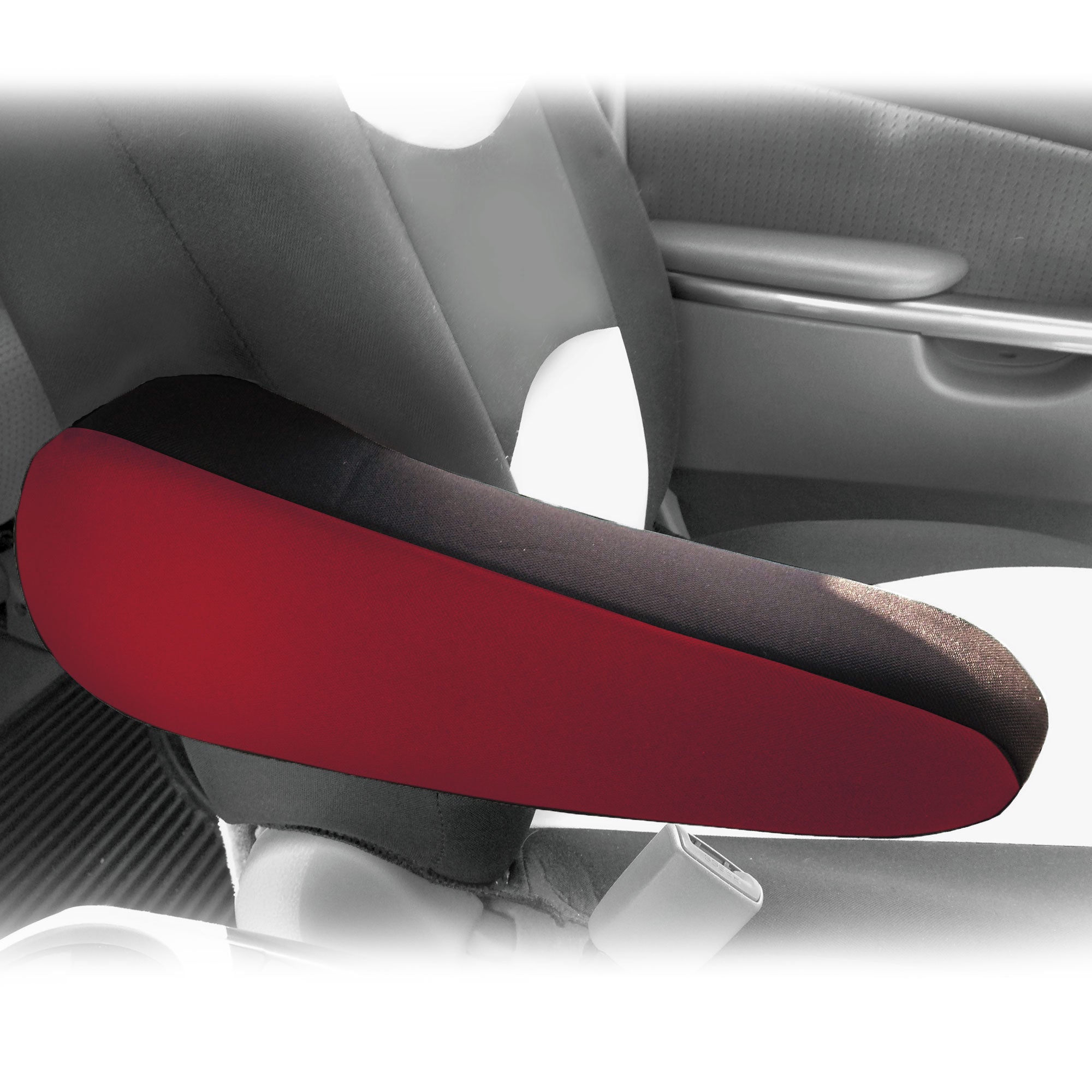 Flat Cloth Fabric Armrest Covers - One Pair Burgundy