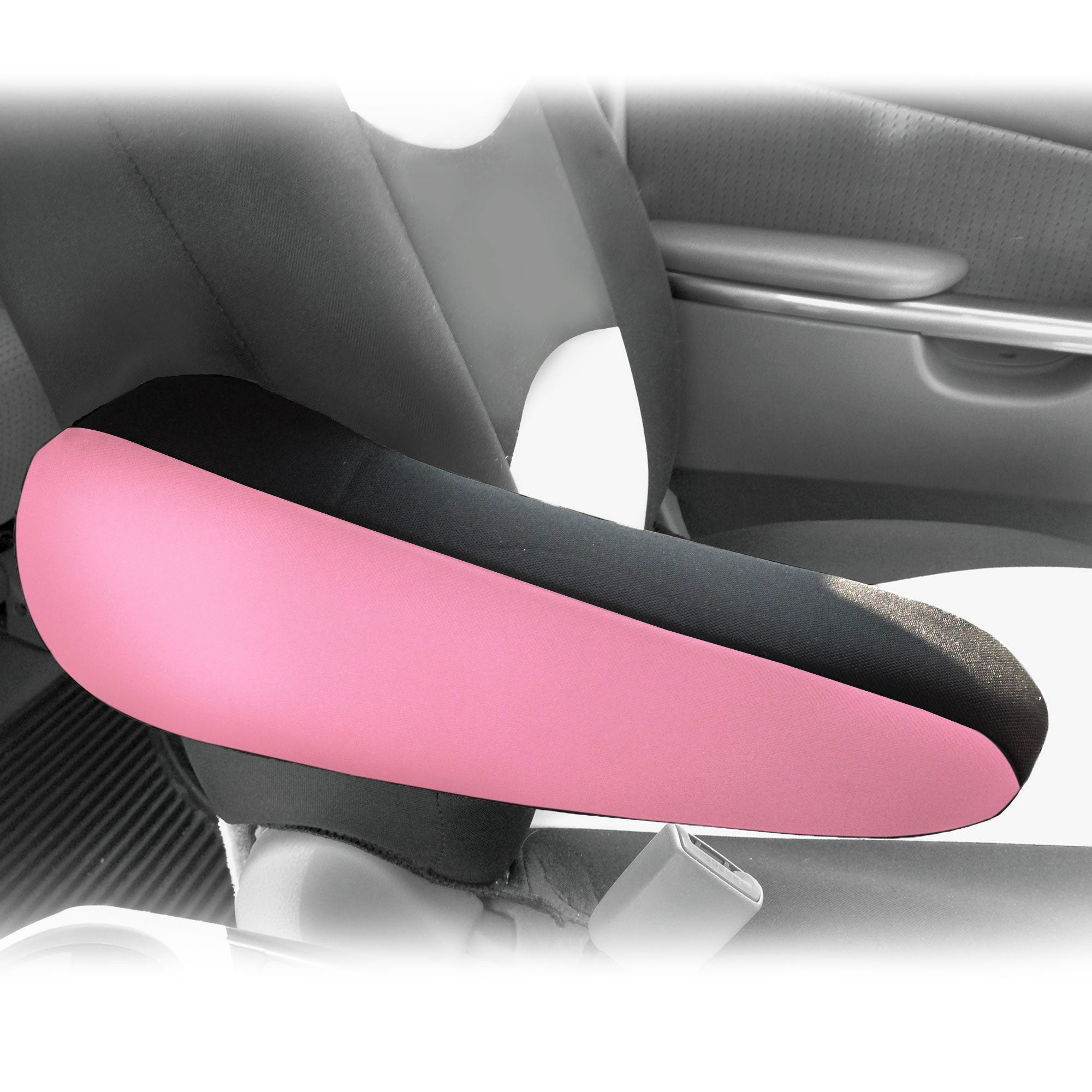 Flat Cloth Fabric Armrest Covers - One Pair Pink