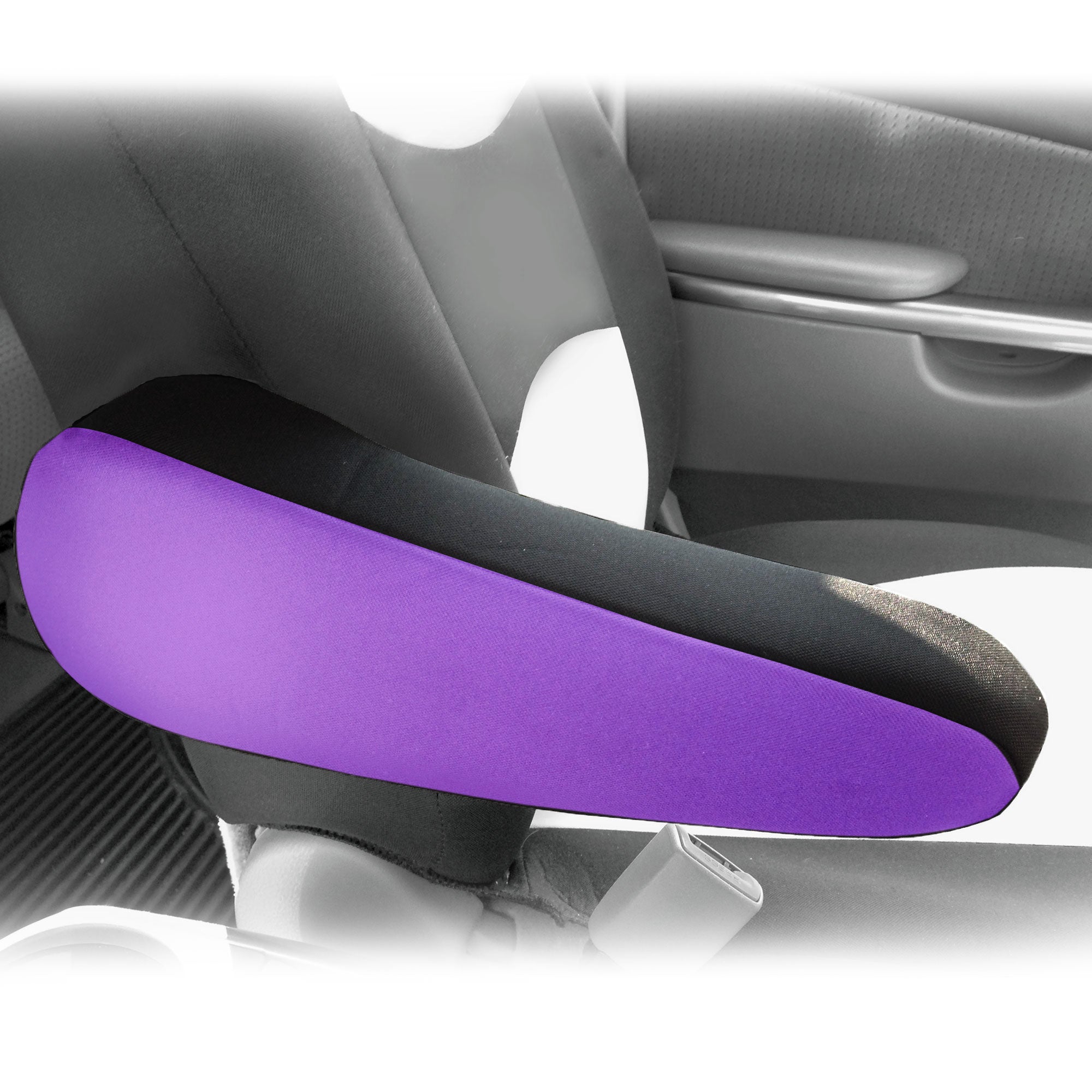 Flat Cloth Fabric Armrest Covers - One Pair Purple