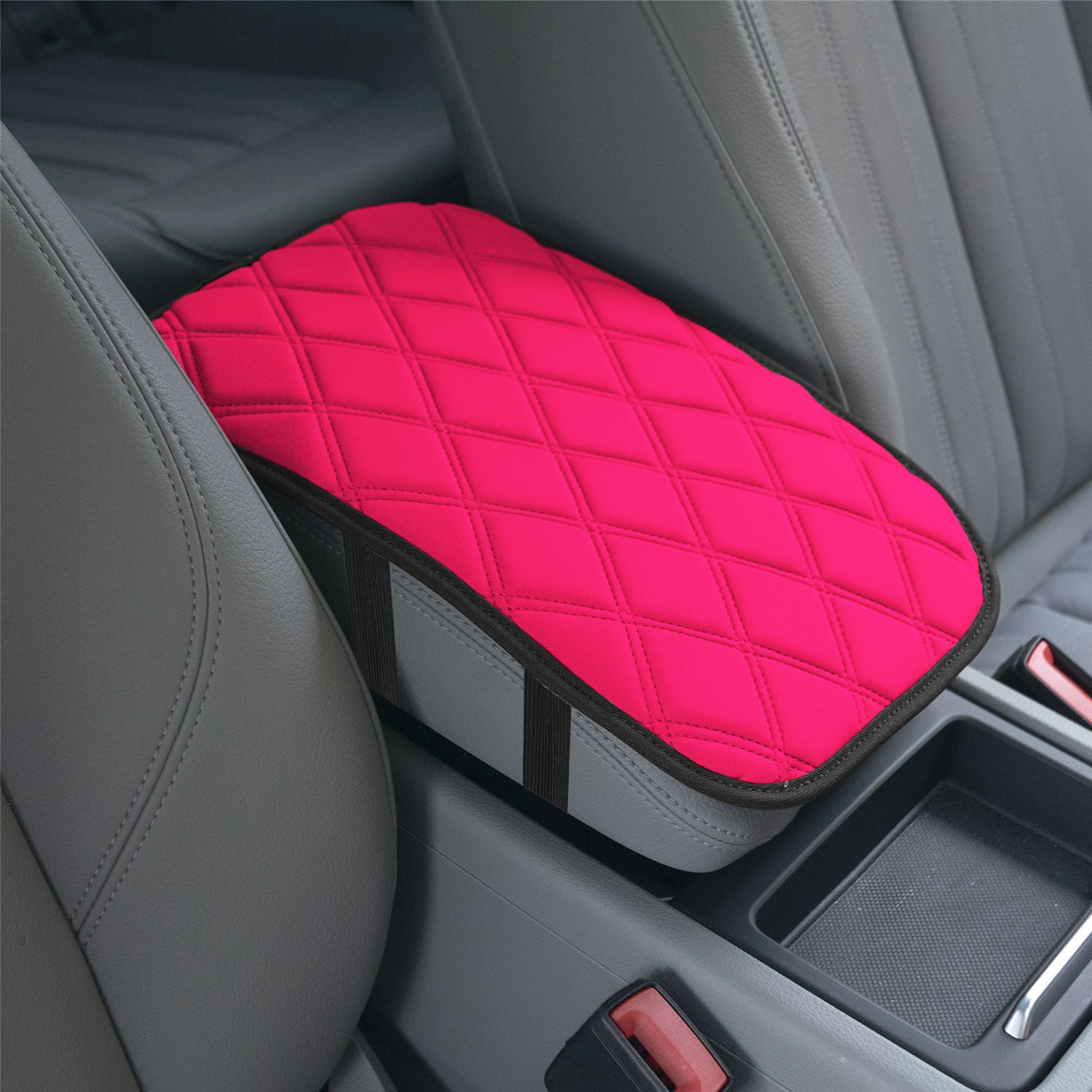 Neosupreme Center Console Pad with Diamond Pattern Pink
