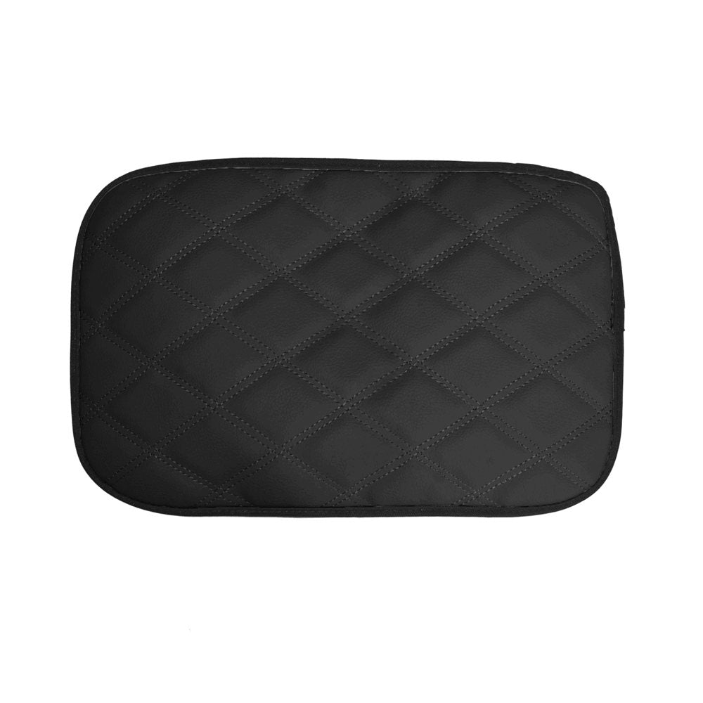 Ultra Luxe Faux Leather Center Console Pad with Diamond Pattern Black