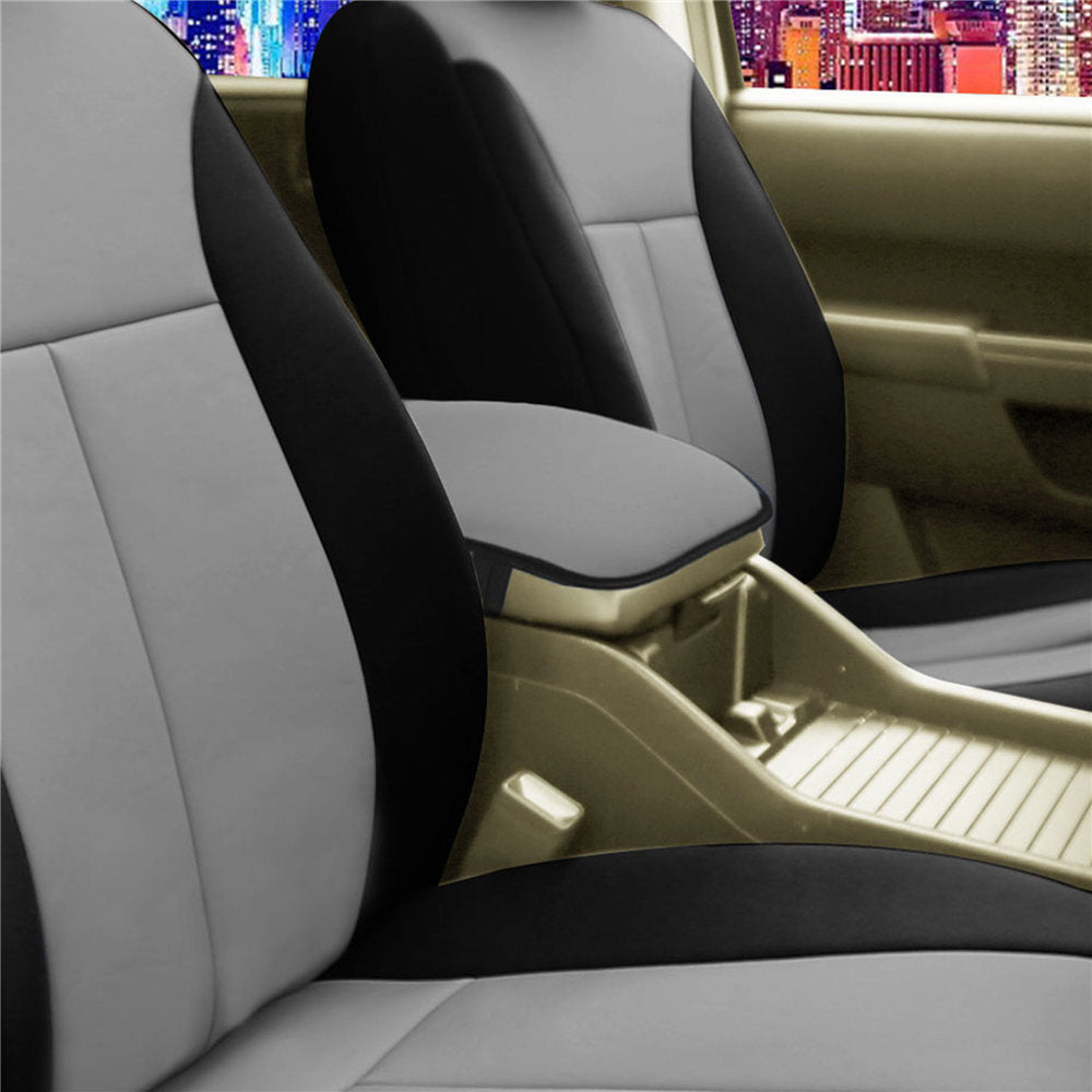 Luxe Faux Leather Center Console Pad Gray