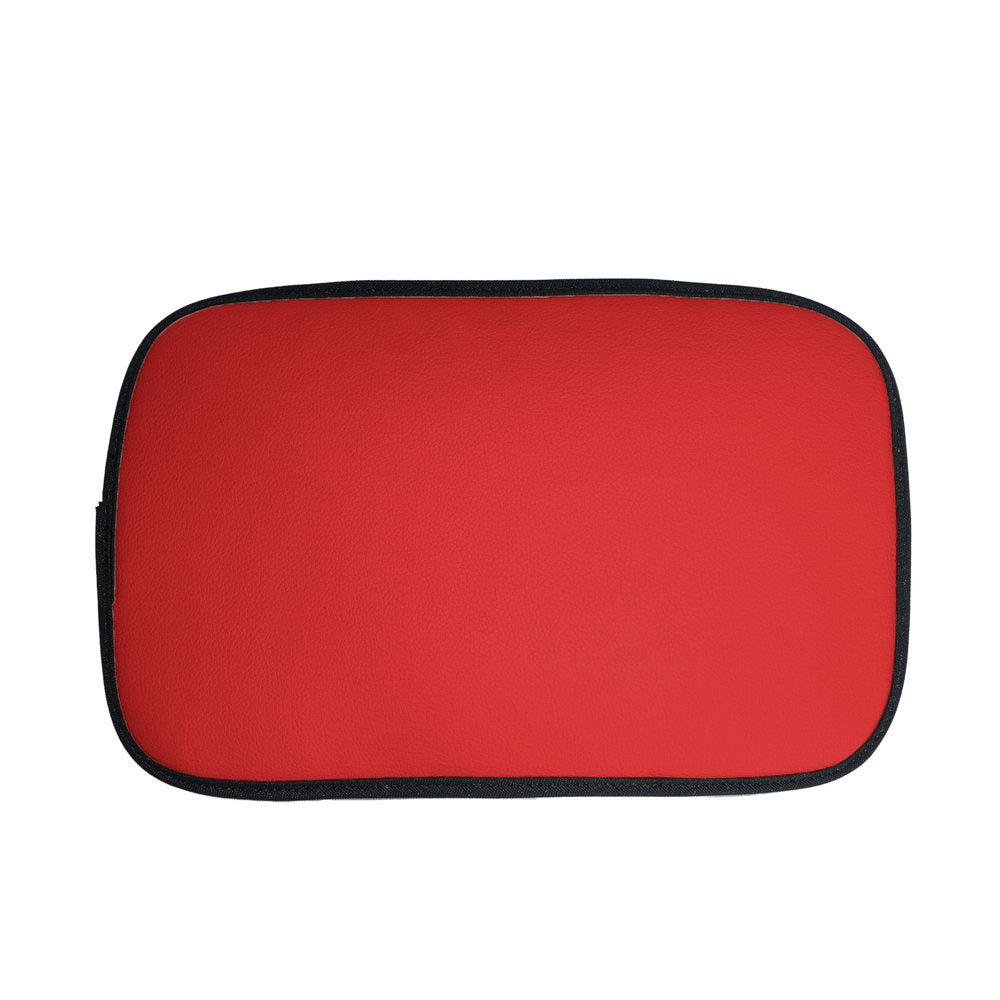 Luxe Faux Leather Center Console Pad Red