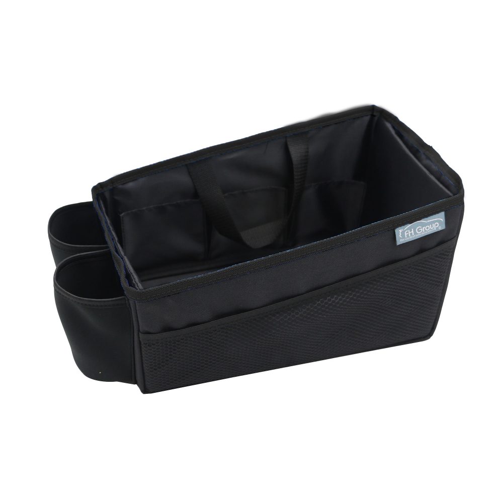 E-Z Travel Multi-Use Tote Car Organizer with Cup Holders Black
