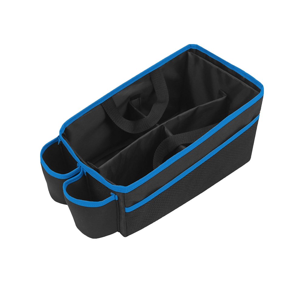 E-Z Travel Multi-Use Tote Car Organizer with Cup Holders Blue