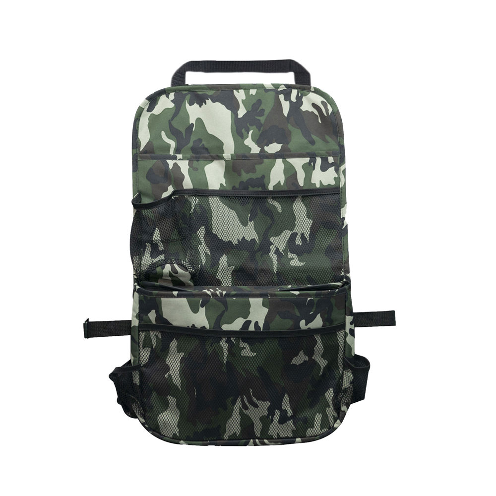 E-Z Travel Camo Print Seat Back Organizer & Beverage Insulated Cooler Dark Camo