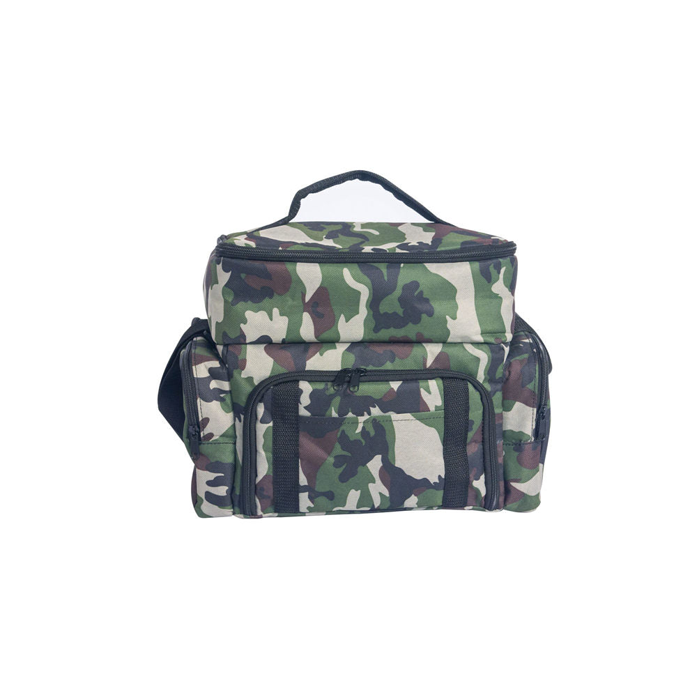 E-Z Travel Camo Print Lunch Box with Insulated Cooler Dark Camo