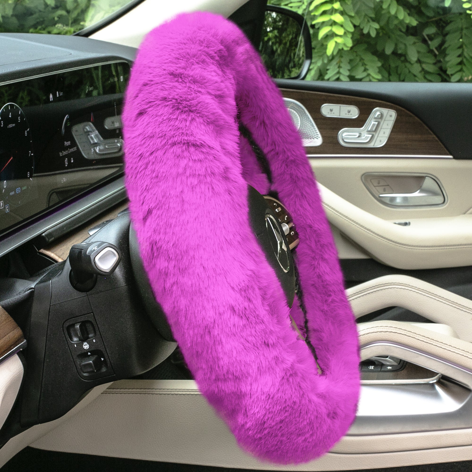 FH Group Doe16 Faux Rabbit Fur Car Seat Cushions