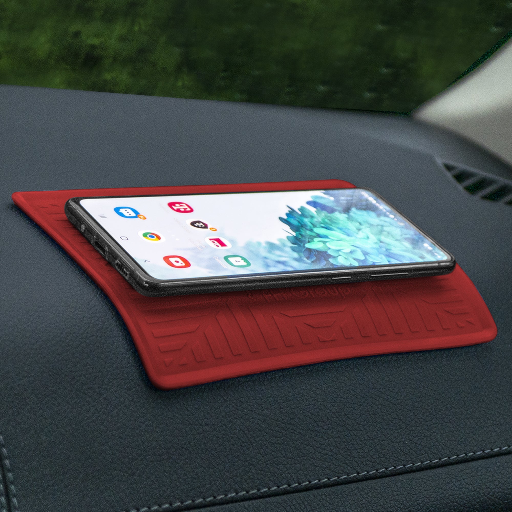 Silicone Anti-Slip Dash Mat Burgundy