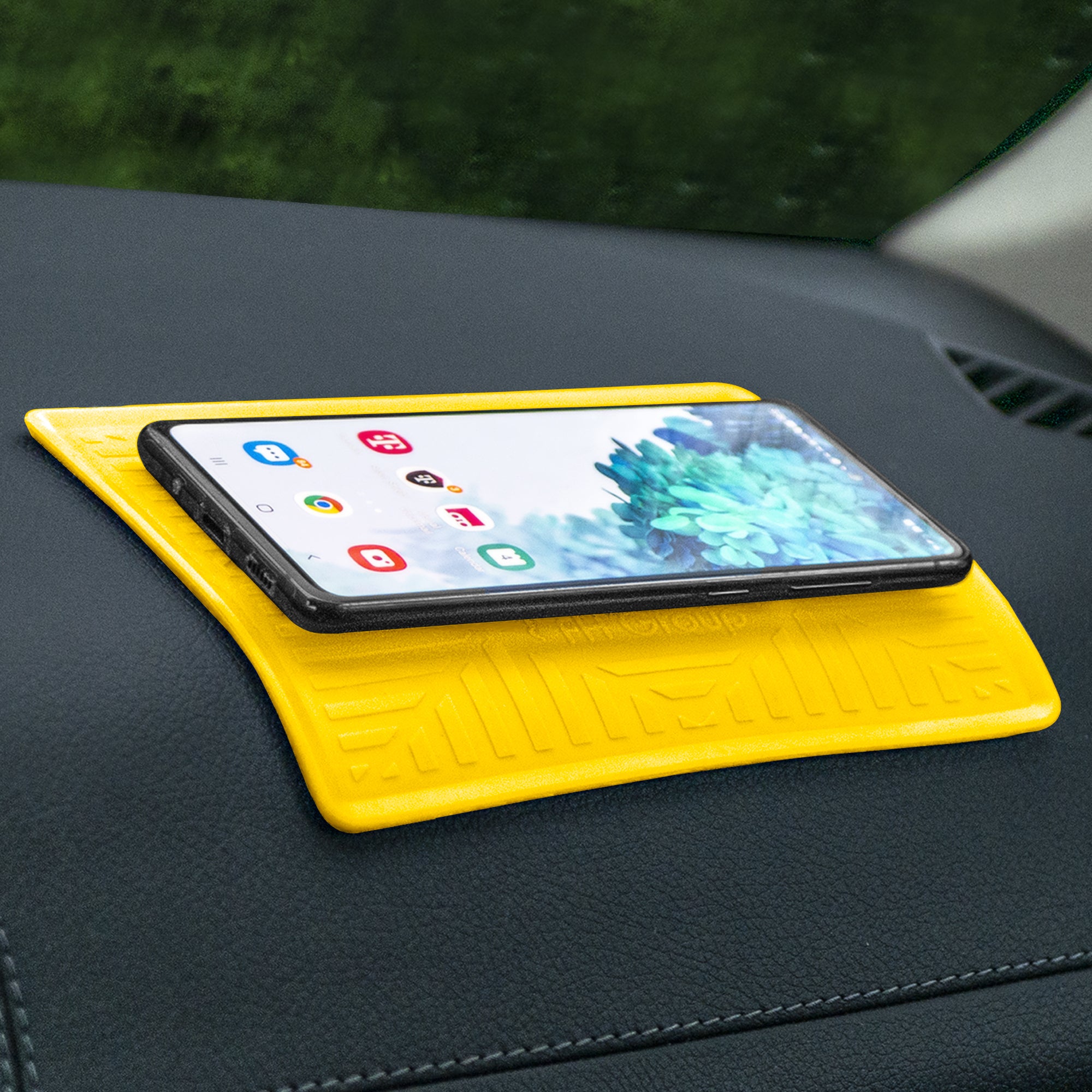 Silicone Anti-Slip Dash Mat Yellow
