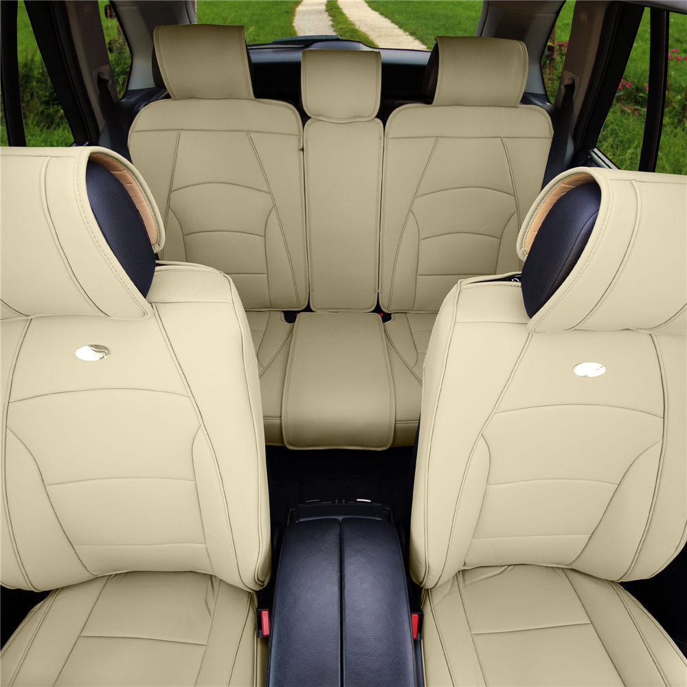 Ultra Comfort Deluxe Leatherette Seat Cushions - Full Set Beige