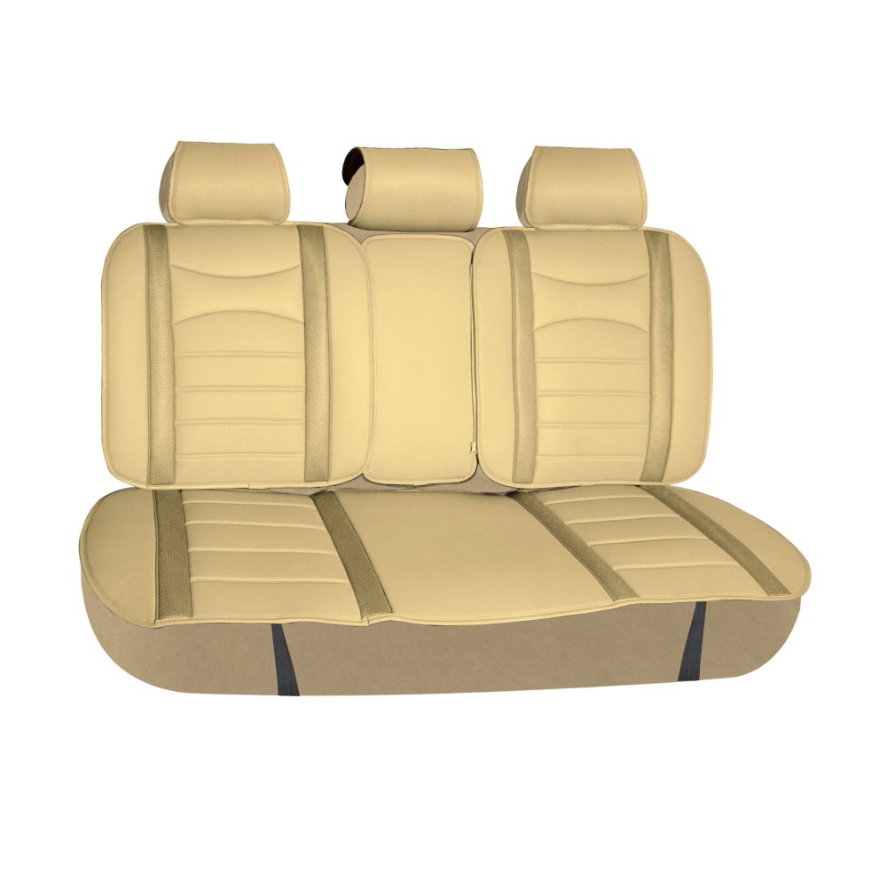 NeoBlend Leatherette Seat Cushions - Rear Beige / Tan