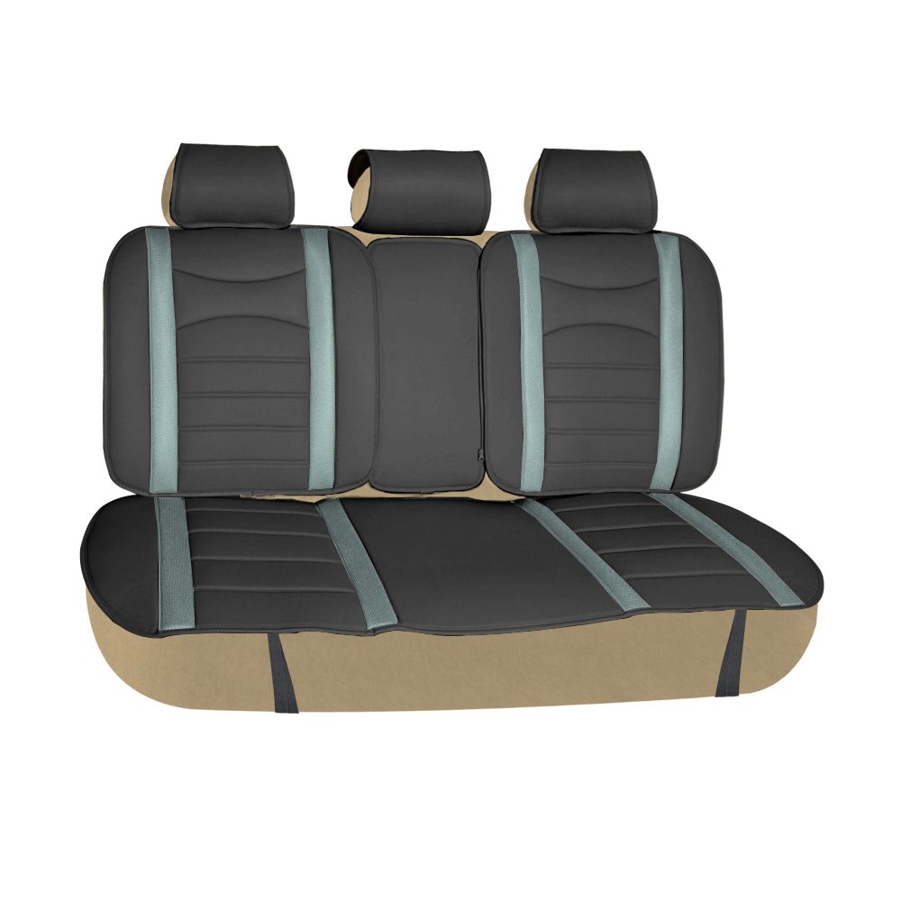 NeoBlend Leatherette Seat Cushions - Rear Gray / Black